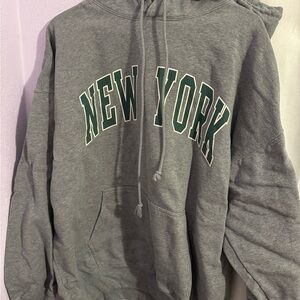 Brandy Melville Gray New York Hoodie